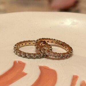 SWAROSKI ring set SIZE 5 rose gold and gold set
